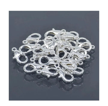 Imitation Jewellery Lobster Claw Clasps Silver 25Pc | IJLH-01