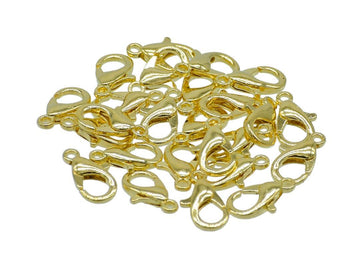 Imitation Jewellery Lobster Claw Clasps Golden 25Pcs | IJLH-02