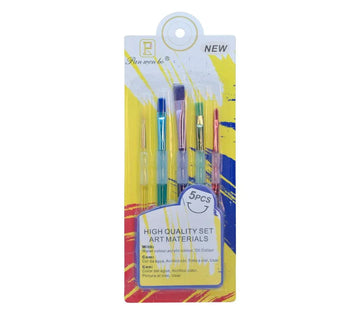 Kids Painting Brush Flat Set of 5 Pcs | HB6187B