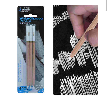 White Charcoal Pencils 3 Piece | SBT-3Y