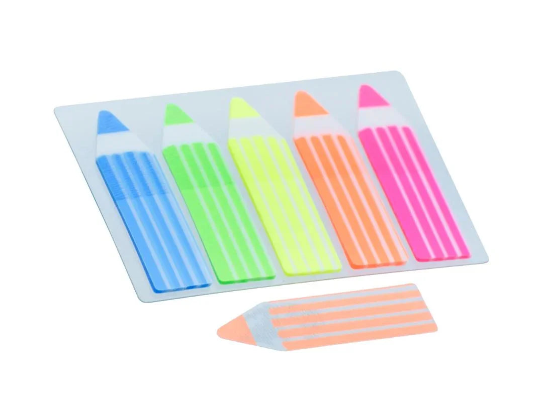 Jags Sticky Note Arrow Pencil Neon 5 Colours 100 Sheets | JSNA04