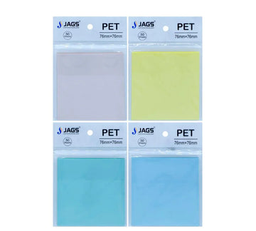 Jags Transparent Sticky Note 50 Sheets 76X76MM | JSNT3X3M
