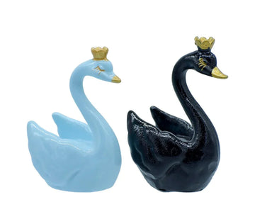 Miniature Swan Black & Blue 2 Pcs Set | C0005-A (C0005-5-6)