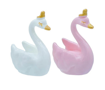 Miniature Swan White & Pink 2 Pcs Set | C0005-B (C0005-7-8)