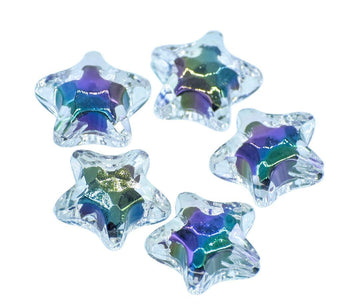 Beads Two Colour Rainbow Star Set Of 5Pcs JCCP45