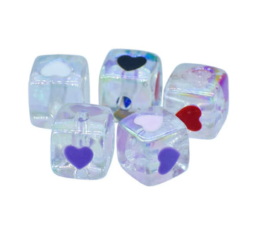 Beads Square Heart Set of 5  | JCPP02