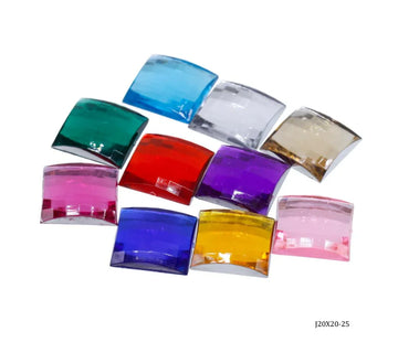 Kundan Stone Diamond Square Big 10Pcs  | J20X20-25