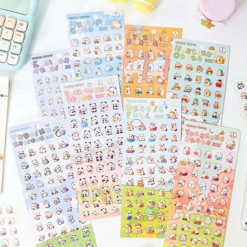 (Buy 1 Get 1 Free) Premium Kawaii Journaling Stickers l Pack of 1 Sheets l Elegant Nature Stickers for Scrapbooking & Planners