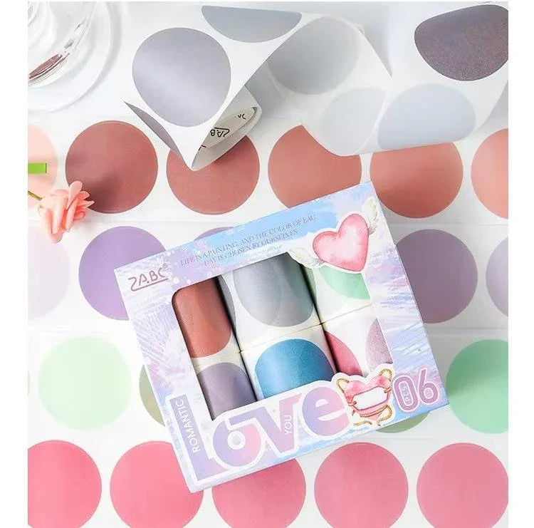 (Buy 1 Get 1 free ) Premium Pastel circle Sticker Roll - 1 Roll of Adorable Journaling and Decorative Craft Stickers