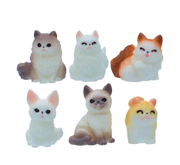 Miniature Cat Figurines Set of 6 – Cute DIY Decor | C1804-A