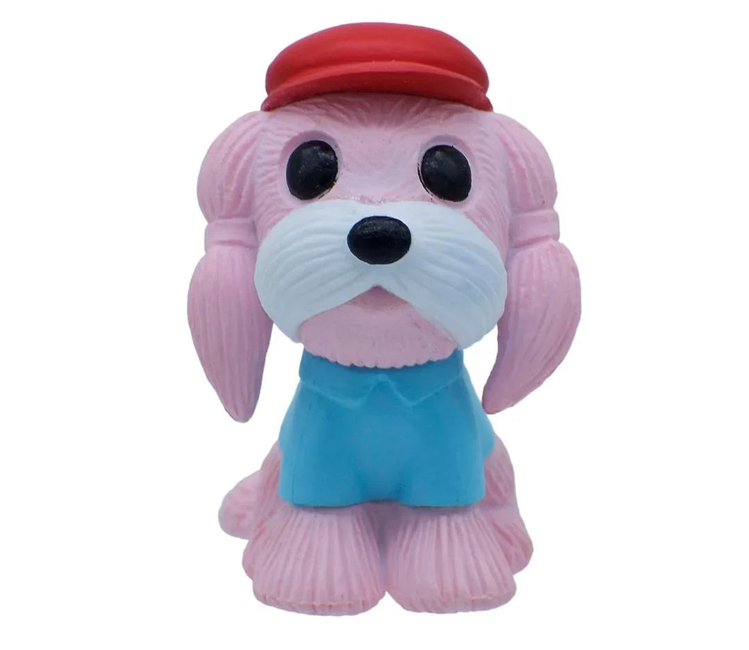 Miniature Puppy Figurine Red Riding Hood Pink Outfit – Cute Dog Decor | C0108-1
