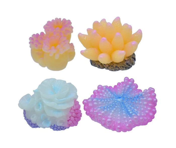 Miniature Coral Sea Fish & Plant Set of 4 – DIY Aquarium Decor | C1372-A