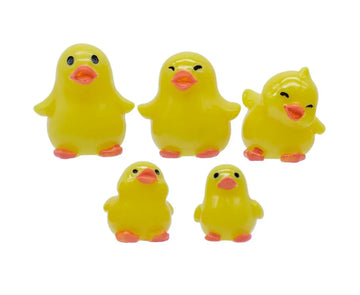 Miniature Yellow Chicken Figurines Set of 5 – Cute DIY Decor | C1596-A