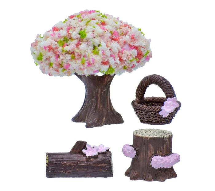 Miniature Garden Tree Figurines Set of 4 – Cute DIY Decor | C1323-A