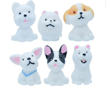 Miniature Dog Figurines Set of 6 – Cute DIY Decor | C0161-A
