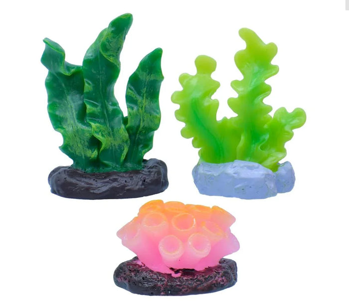 Miniature Coral Sea Fish & Plant Set of 3 – DIY Aquarium Decor | C0168-D