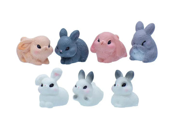 Miniature Rabbit Figurines Set of 7 – Cute DIY Garden & Craft Decor | C1805-A