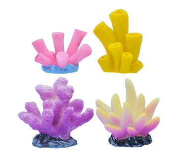 Miniature Coral Sea Fish Plant – 4 Pcs Set for Aquarium, Terrarium & DIY Crafts | C0168-E