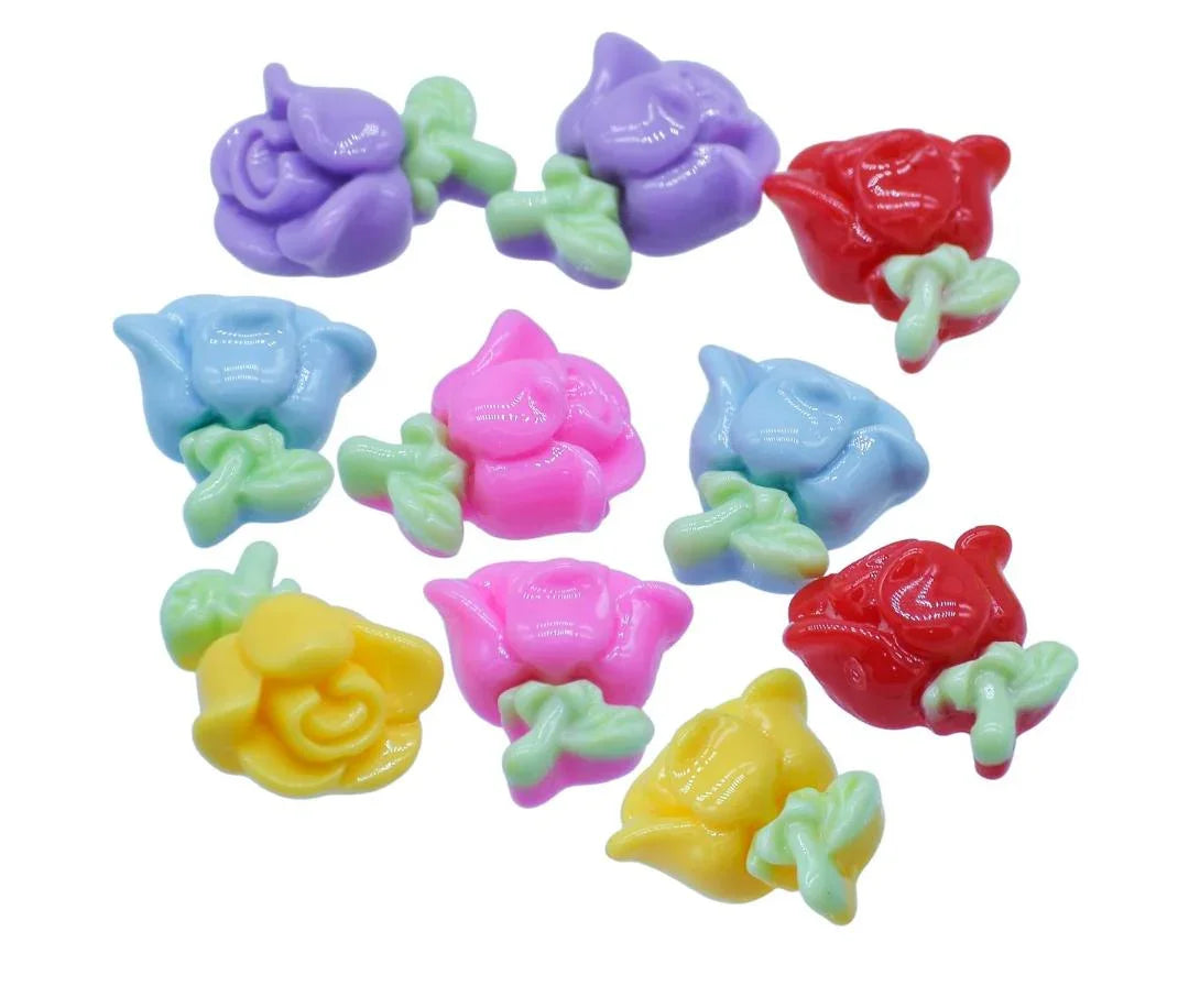 Miniature Rose Set  Mix Colors for DIY & Dollhouse Decor | 10 pcs in 1 pack