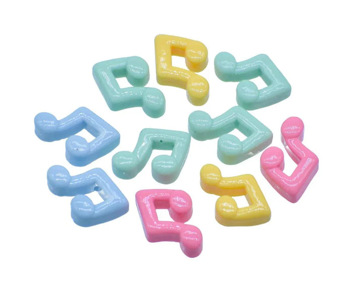 Miniature Musical Symbols Set – 10 Pcs Mix Colors for DIY & Dollhouse Decor | MMAN-66