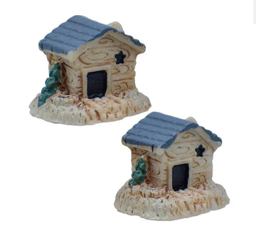 Miniature House Figurines Set of 2 – Cute DIY Decor | C0519-3