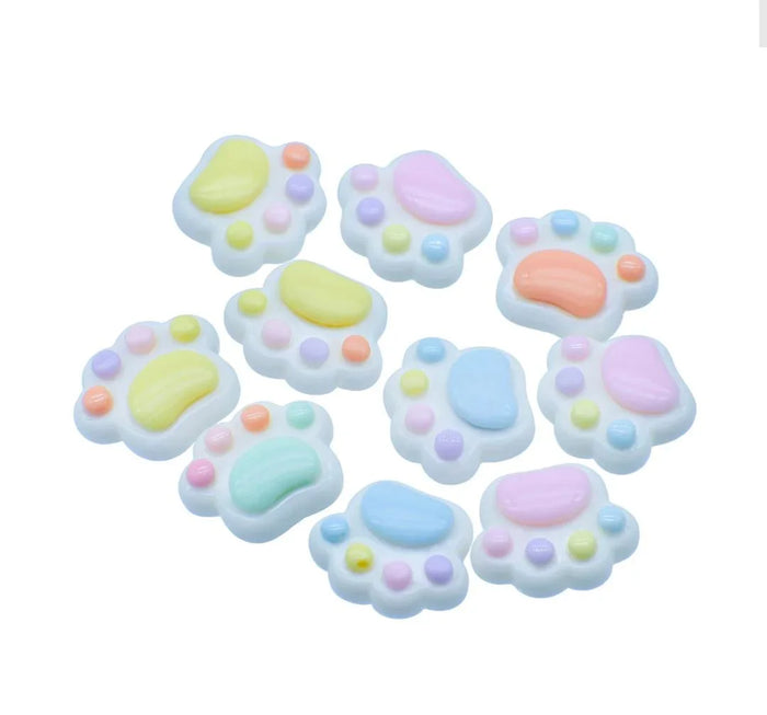 Miniature Cat Foot 10Pcs Mix Colour MMAN-85