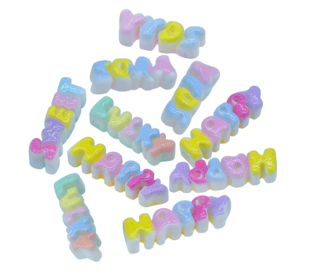 Miniature Happy/Lucky 10Pcs Mix Colour MMAN-81