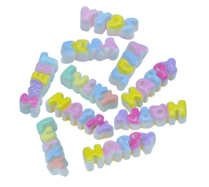 Miniature Happy/Lucky 10Pcs Mix Colour MMAN-81