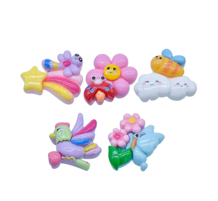 Miniature Butterfly 5Pcs Mix Colour MMAN-76