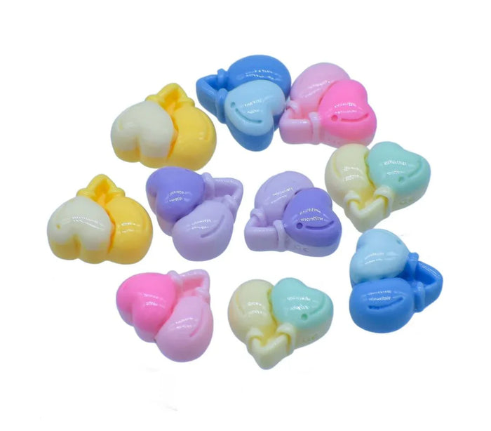 Miniature Heart Love 10Pcs Mix Colour MMAN-68
