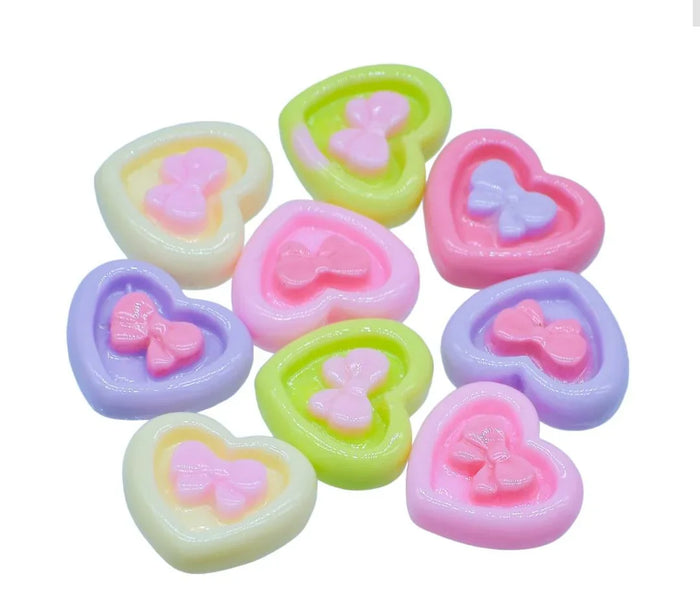 Miniature Heart 10Pcs Mix Colour MMAN-63