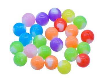 Beads Heart Print Multicolour 25Pcs JCCP31