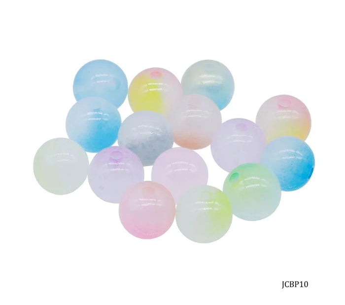Craft Beads Transparent Pastel Colours 14MM 20Gsm JCBP10