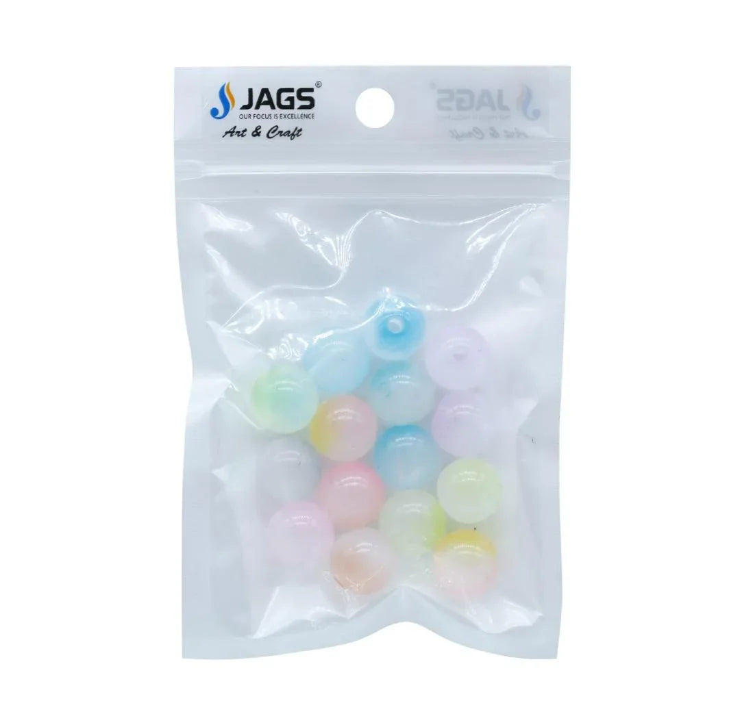 Craft Beads Transparent Pastel Colours 14MM 20Gsm JCBP10