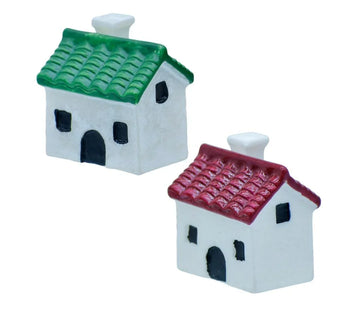 Miniature House Set of 2 Pics C0844-A for DIY Crafts & Decor