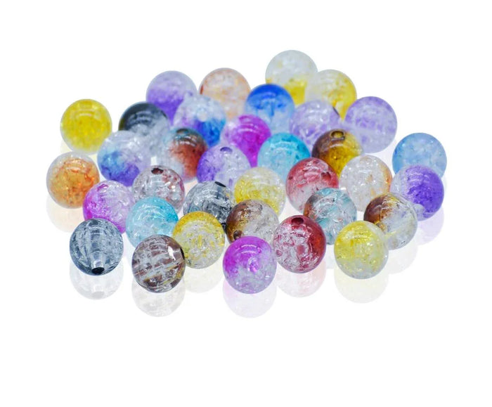 Craft Beads Crystal MultiColour 10MM 20Gsm JBCM10MM for DIY Crafts & Jewellery