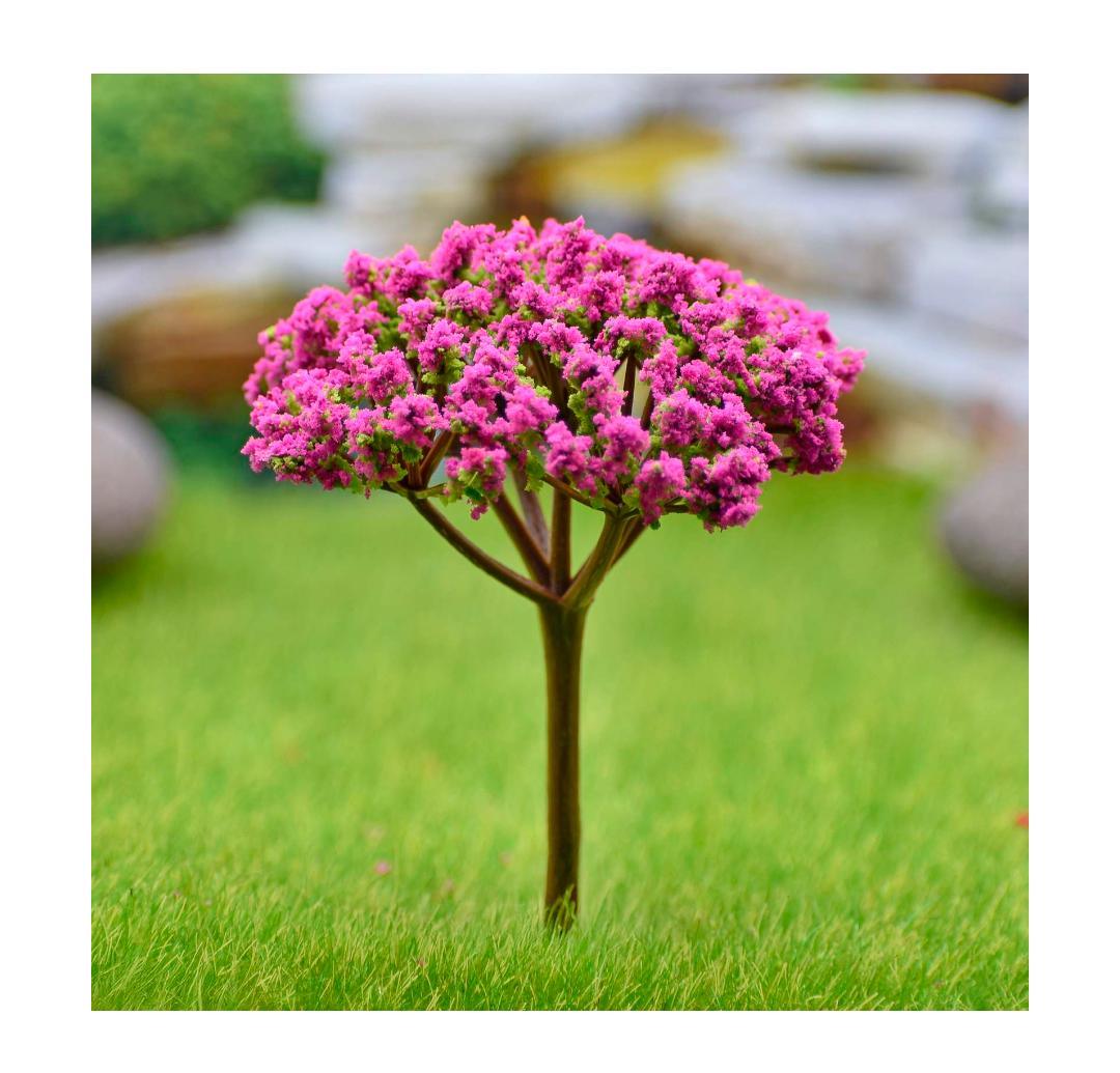 Artificial Miniature Tree 1 Pcs Green & Pink TL-90GPK