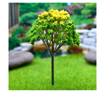 Artificial Miniature Green & Yellow Tree 1 Pc FU-140GYW