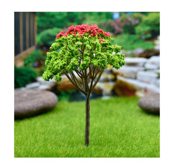 Artificial Miniature Green & Red Shade Tree 1 Pc FU-140GRD