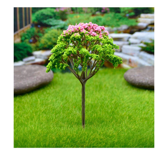 Artificial Miniature Green & Pink Tree 1 Pc FU-140GPK