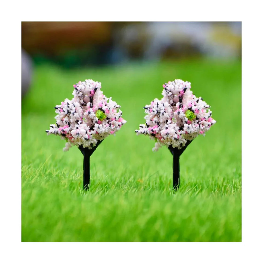Artificial Miniature Two Tone Baby Pink Tree 2 Pcs 018-40TT