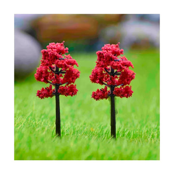 Artificial Miniature Red Tree 2 Pcs 002-40RD