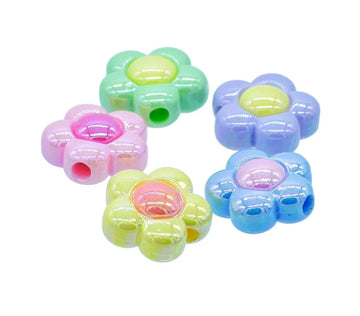 Beads Two Colour Flower Set of 5Pcs – JCCP41