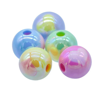 Beads Heart Print Multicolour Set of 5Pcs 12MM – JCCP33