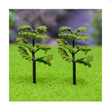 Artificial Miniature Tree Set of 2Pcs Green – T019-50GN