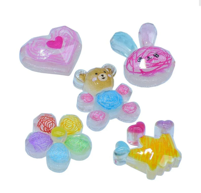 Miniature Crystal Teddy Set 5Pcs Mix Colour – MMAN-60
