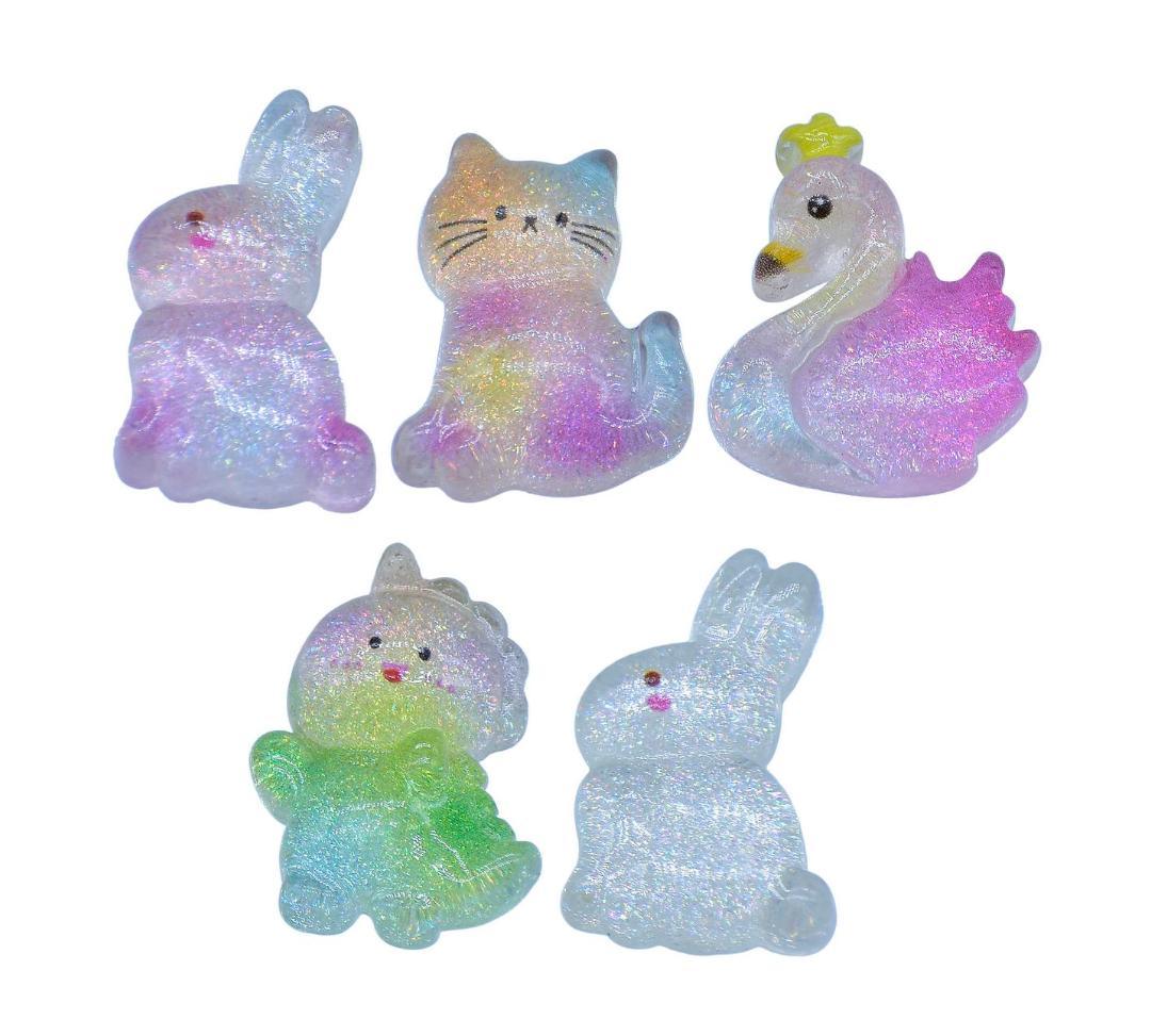 Miniature Crystal Pet Animal 5Pcs Mix Colour – MMAN-59