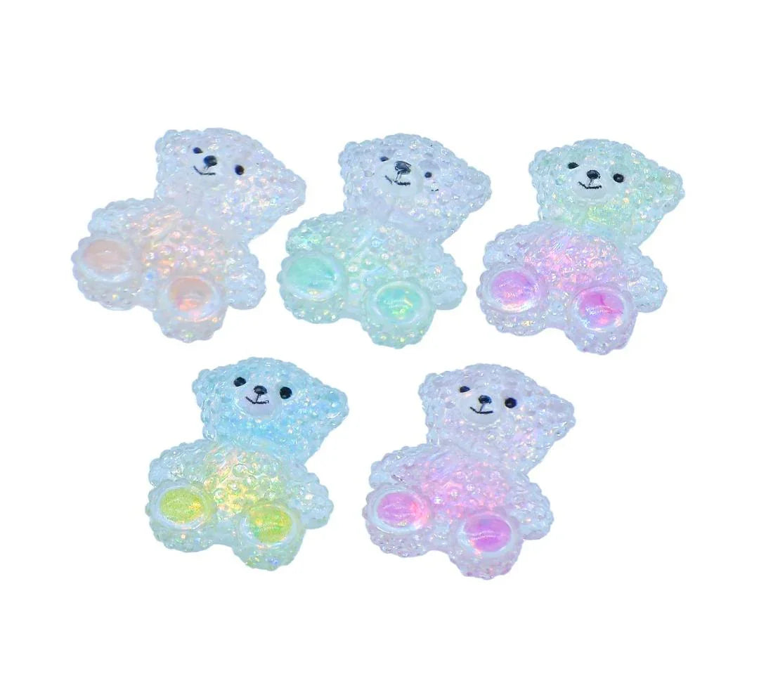 Miniature Crystal Teddy 5Pcs Mix Colour – MMAN-58