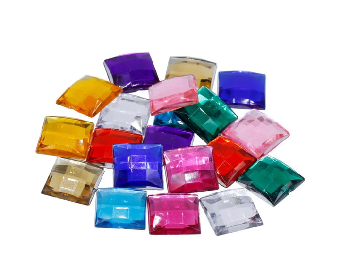 Kundan Stone Diamond Square Medium 20Pcs – J16X16-24