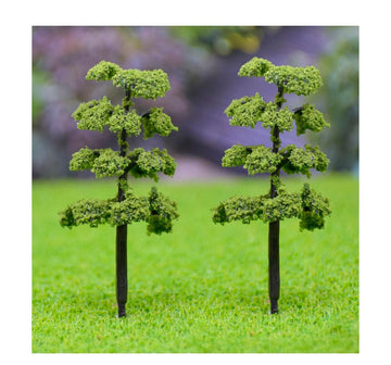 Artificial Miniature Tree Set of 2Pcs Green – T020-50GN